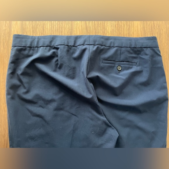 J. Crew Kate Straight Leg Pant in Bi-Stretch in Wool Blend | Navy | Size 16T - Picture 7 of 9